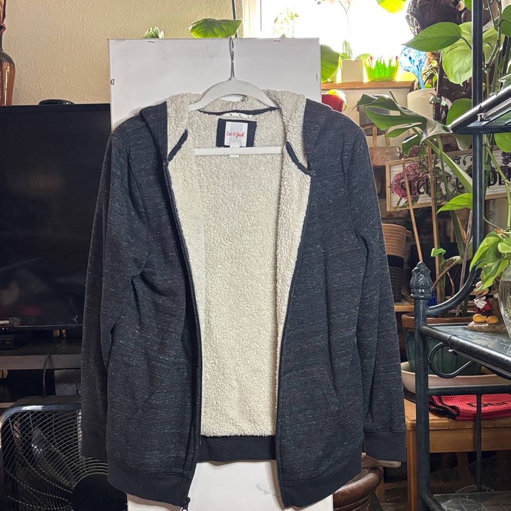 Cat & Jack Black and Cream Women's hooded Jacket (Box#2)